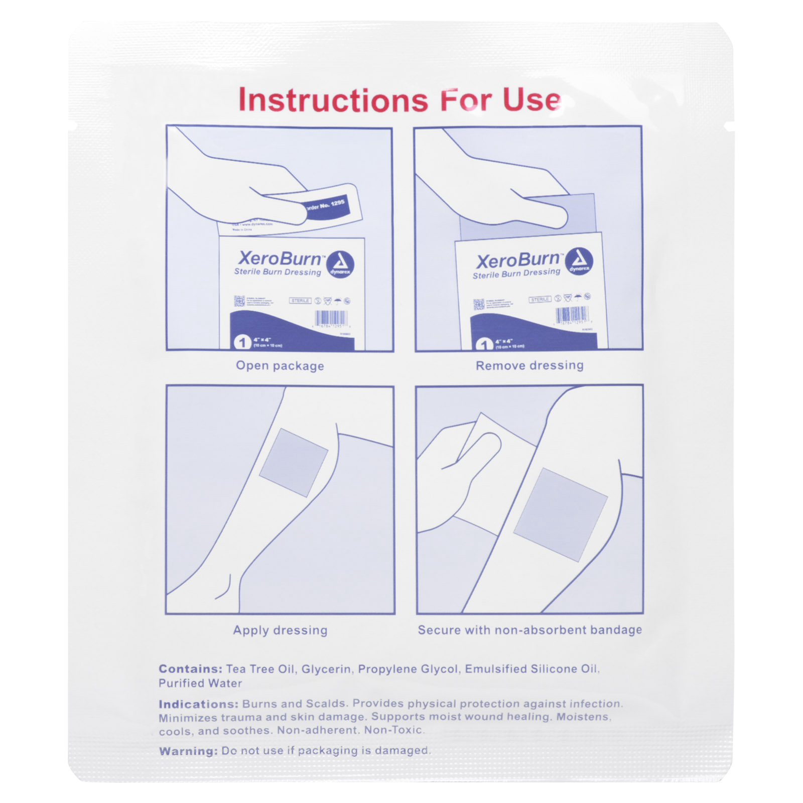 Xeroburn Burn Dressing 4x4