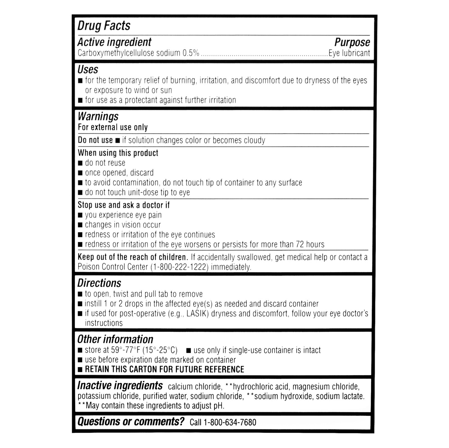 Lubricating Eye Drops 30/bx
