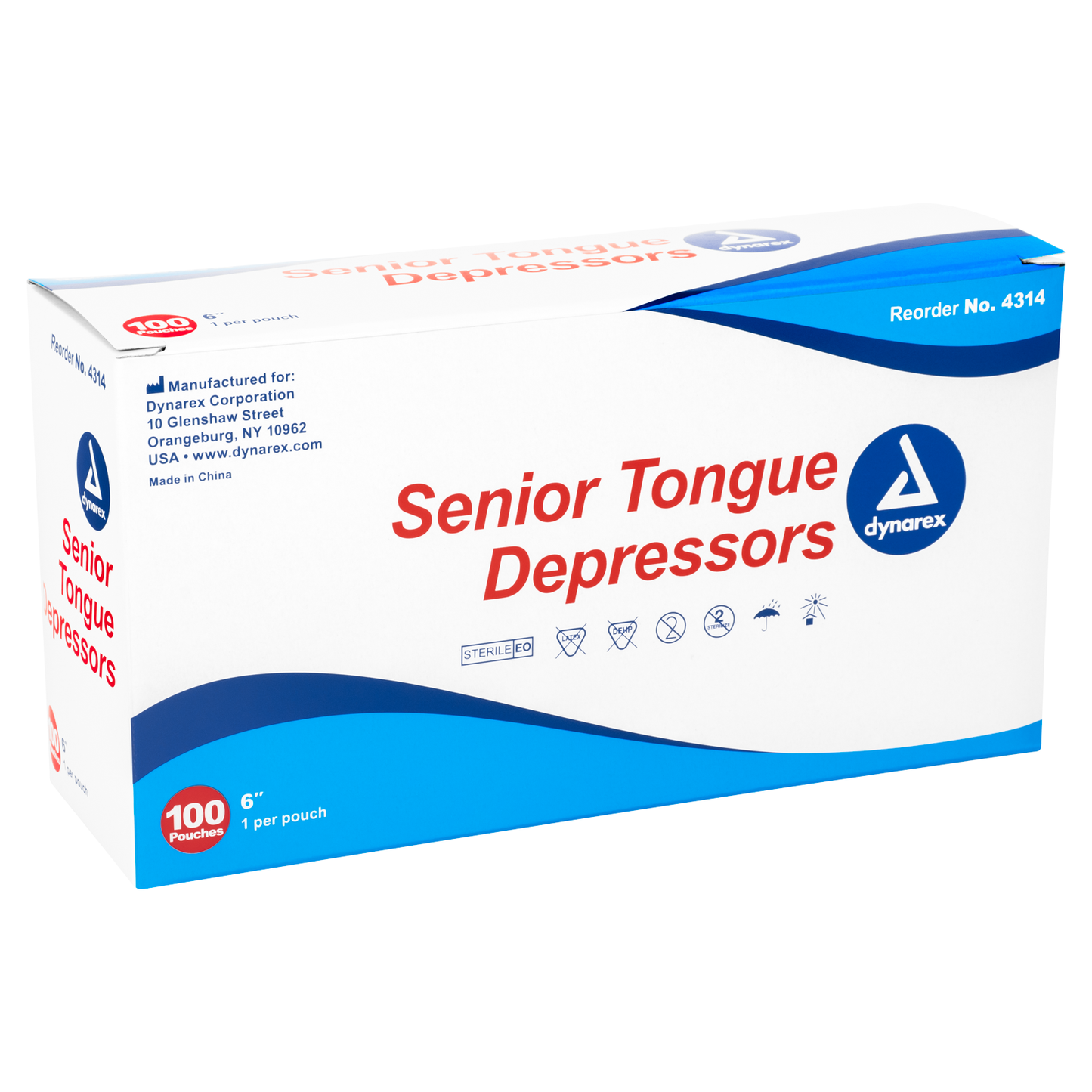 Tongue Depressors Senior Size Sterile 100 Per Box