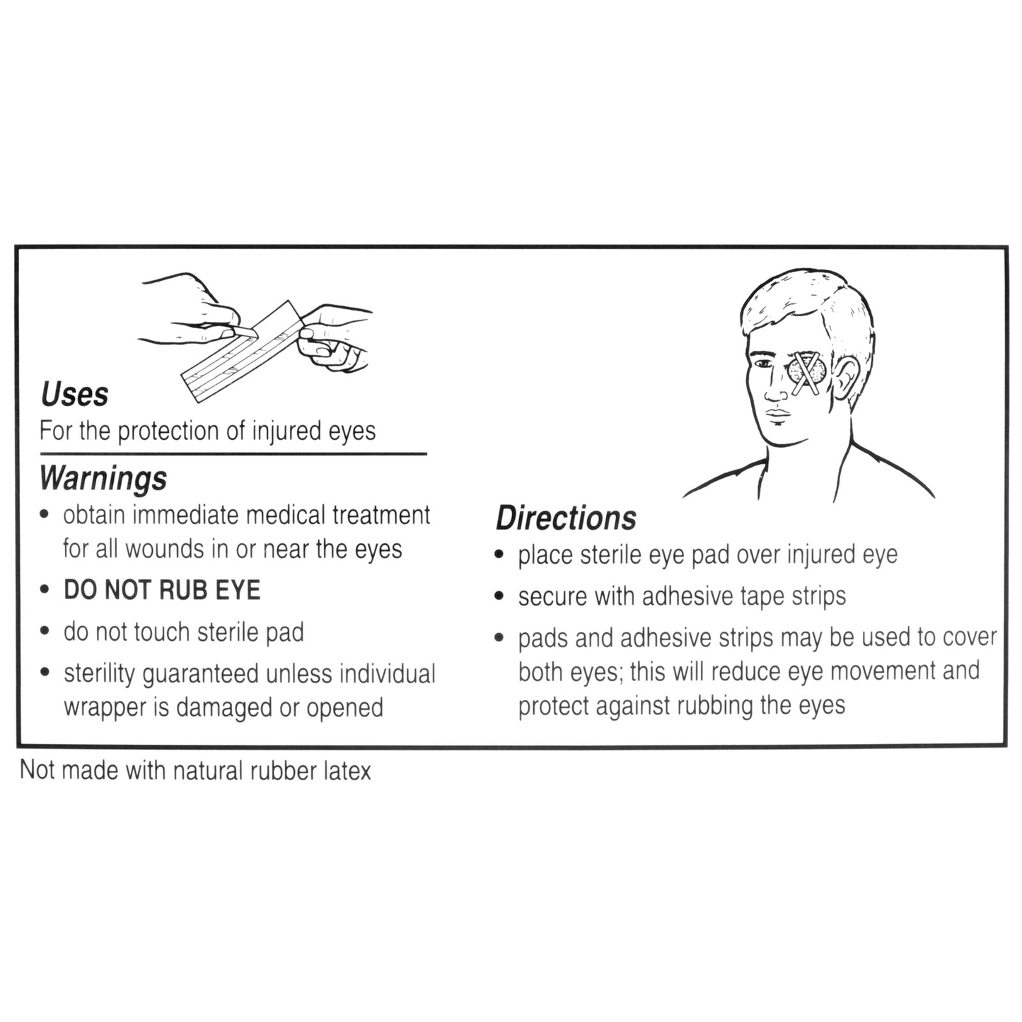 Eye Pads With Adhesive 4/Unit