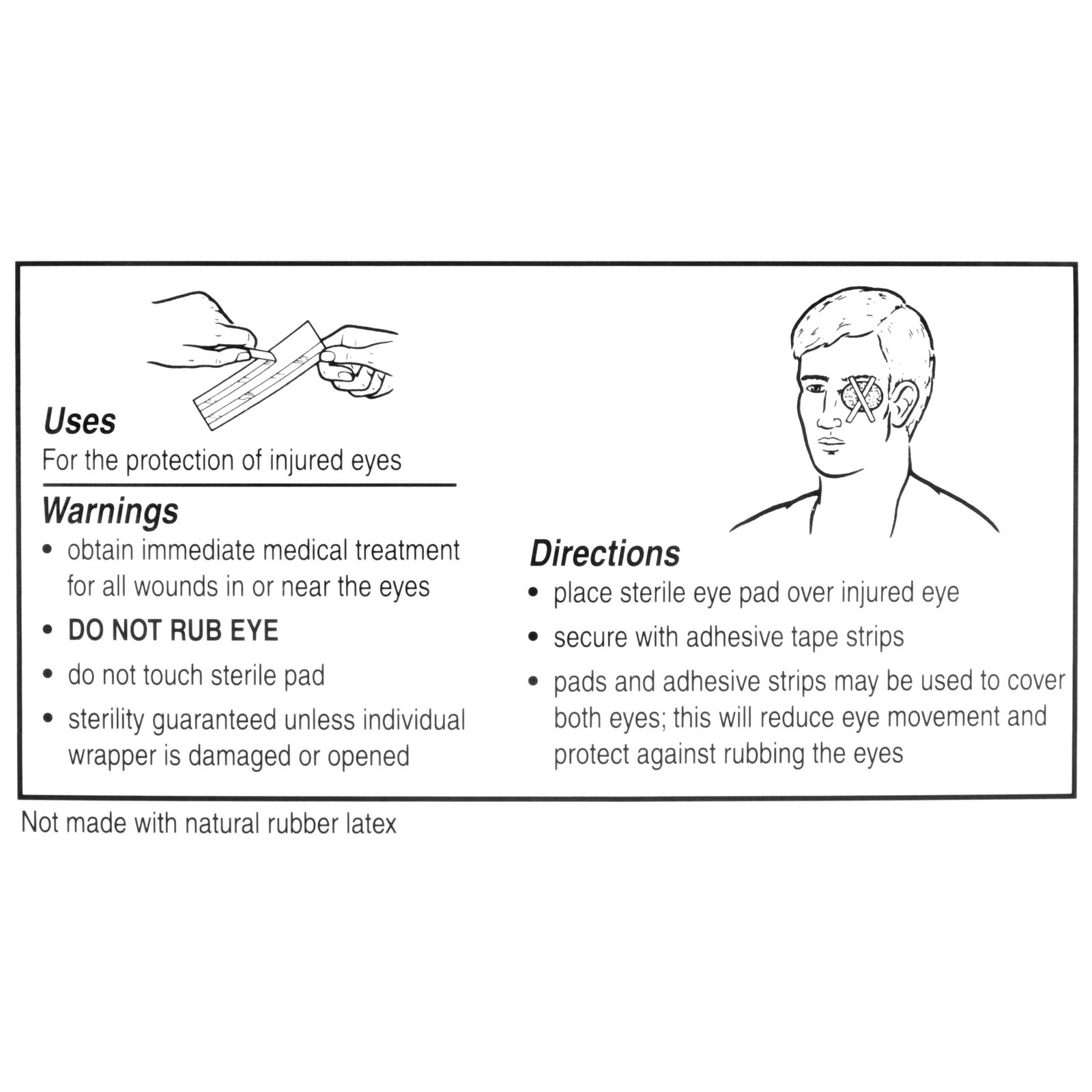 Eye Pads With Adhesive 4/Unit