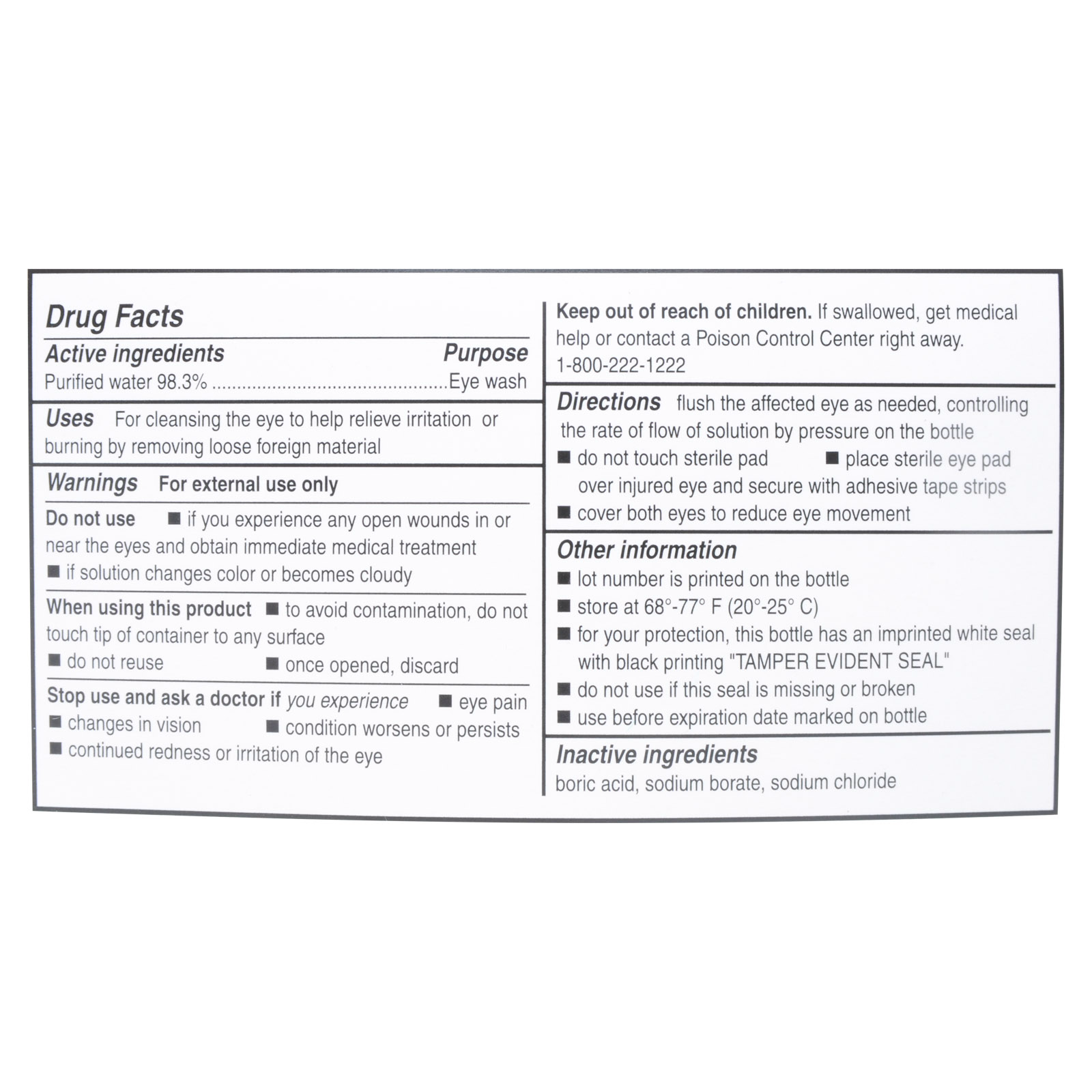 Eye Wash Eye Pads Tape Unit