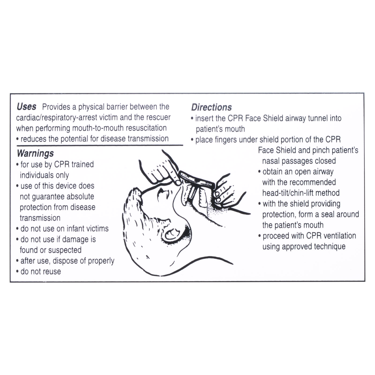 CPR Faceshield Unit Each