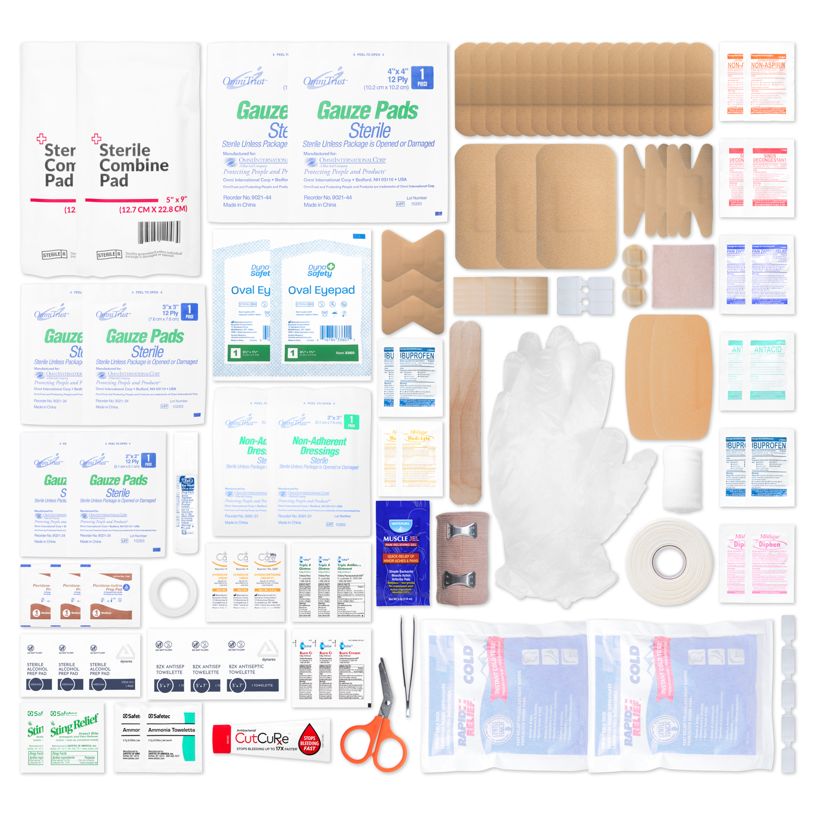 Sports Kit Refill Pack for Medium Size Sports & Team Kits 107 Piece