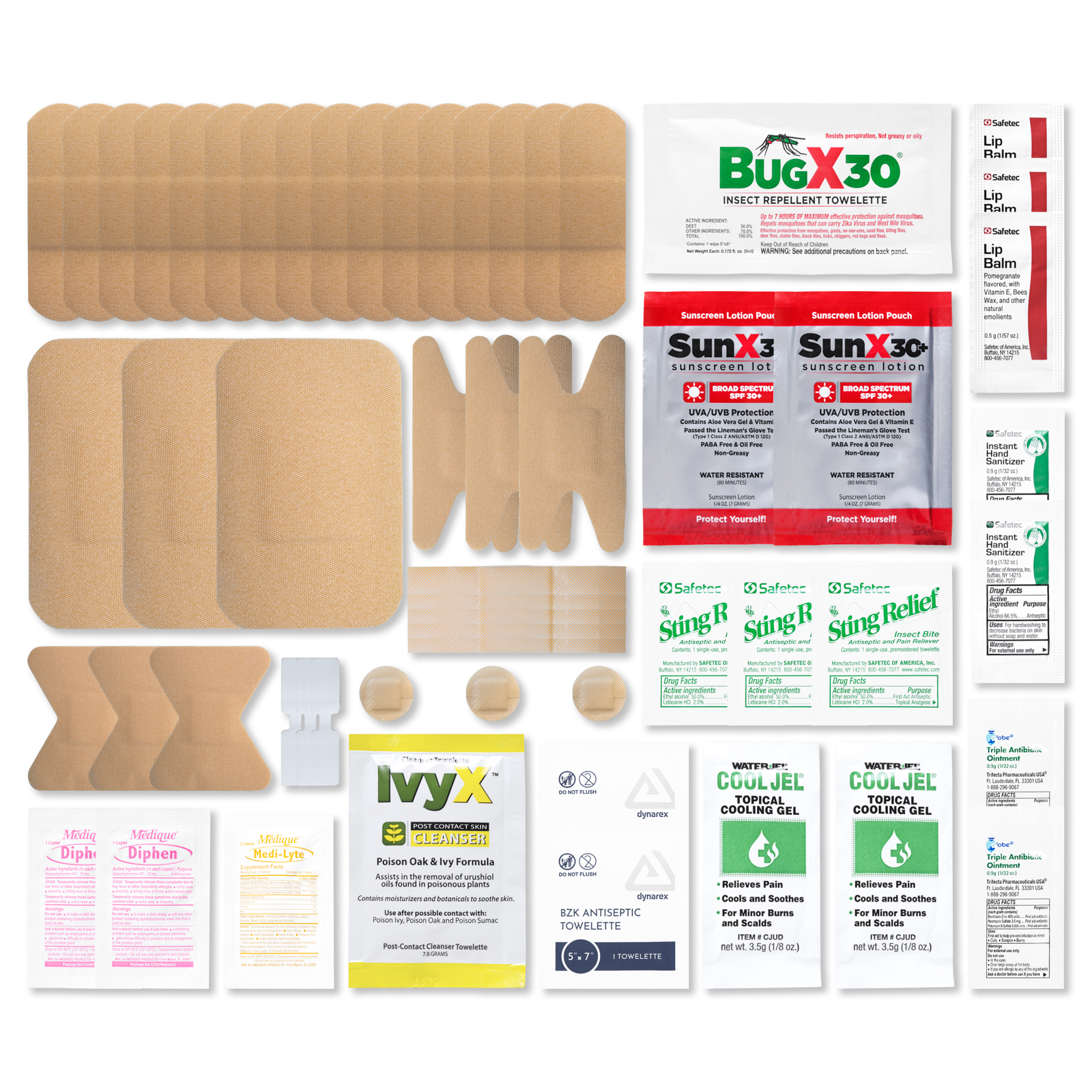 Outdoor & Sports First Aid Kit Refill Small 55 Piece