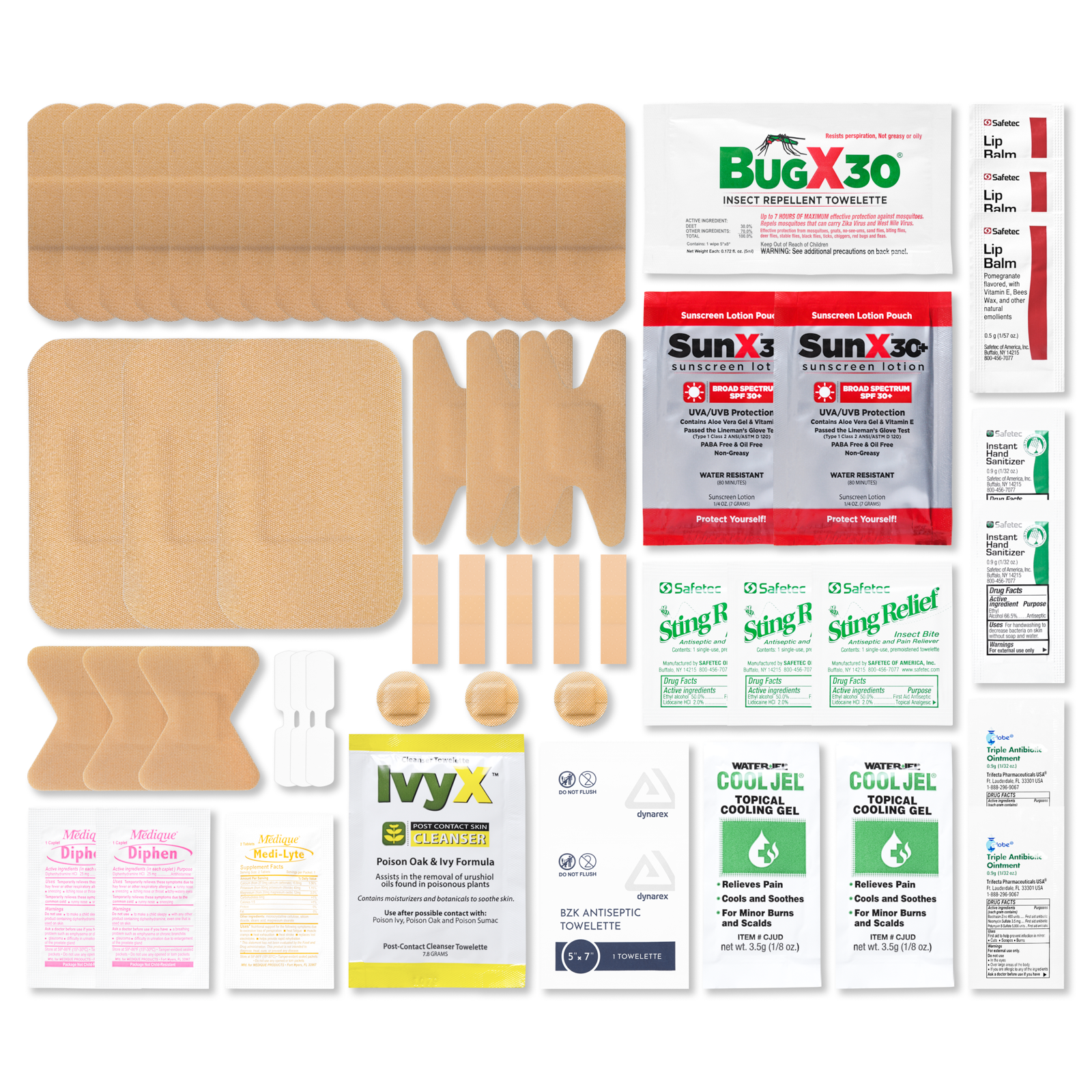 Outdoor & Sports First Aid Kit Refill Small 55 Piece
