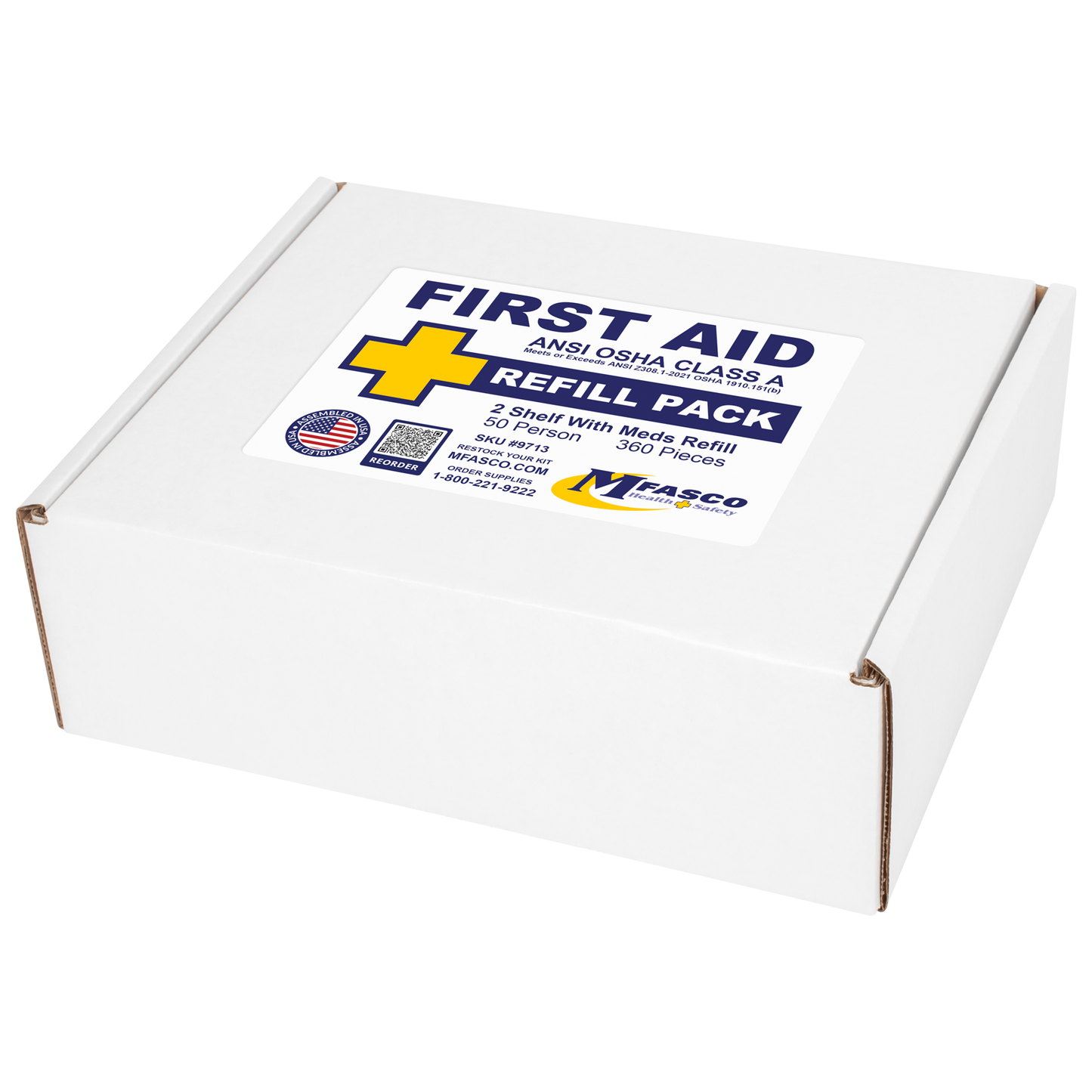Small 2 Shelf Workplace First Aid Kit Refill With Medications 360 Piece