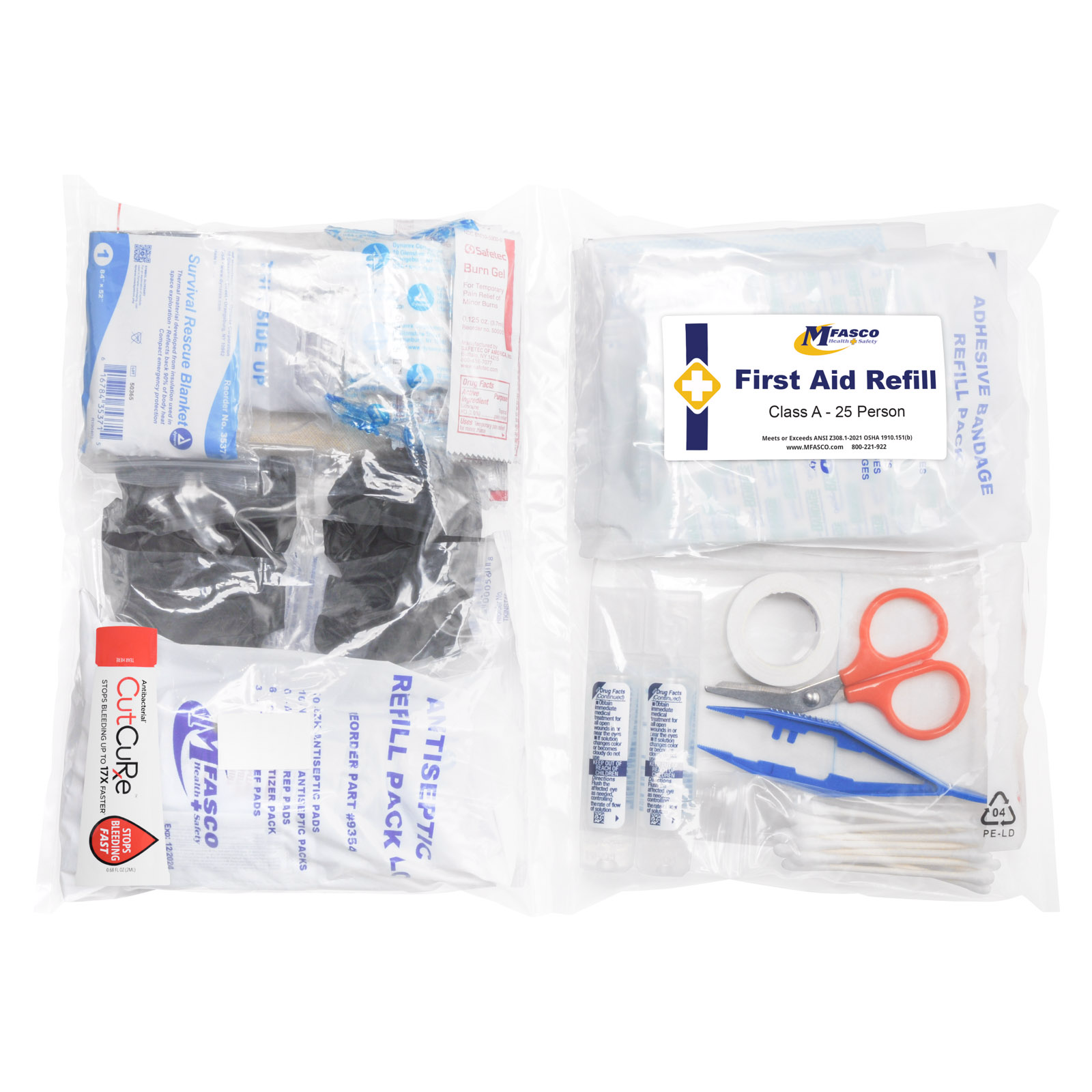 OSHA/ANSI 2021 First Aid Kit Class A Refill Only