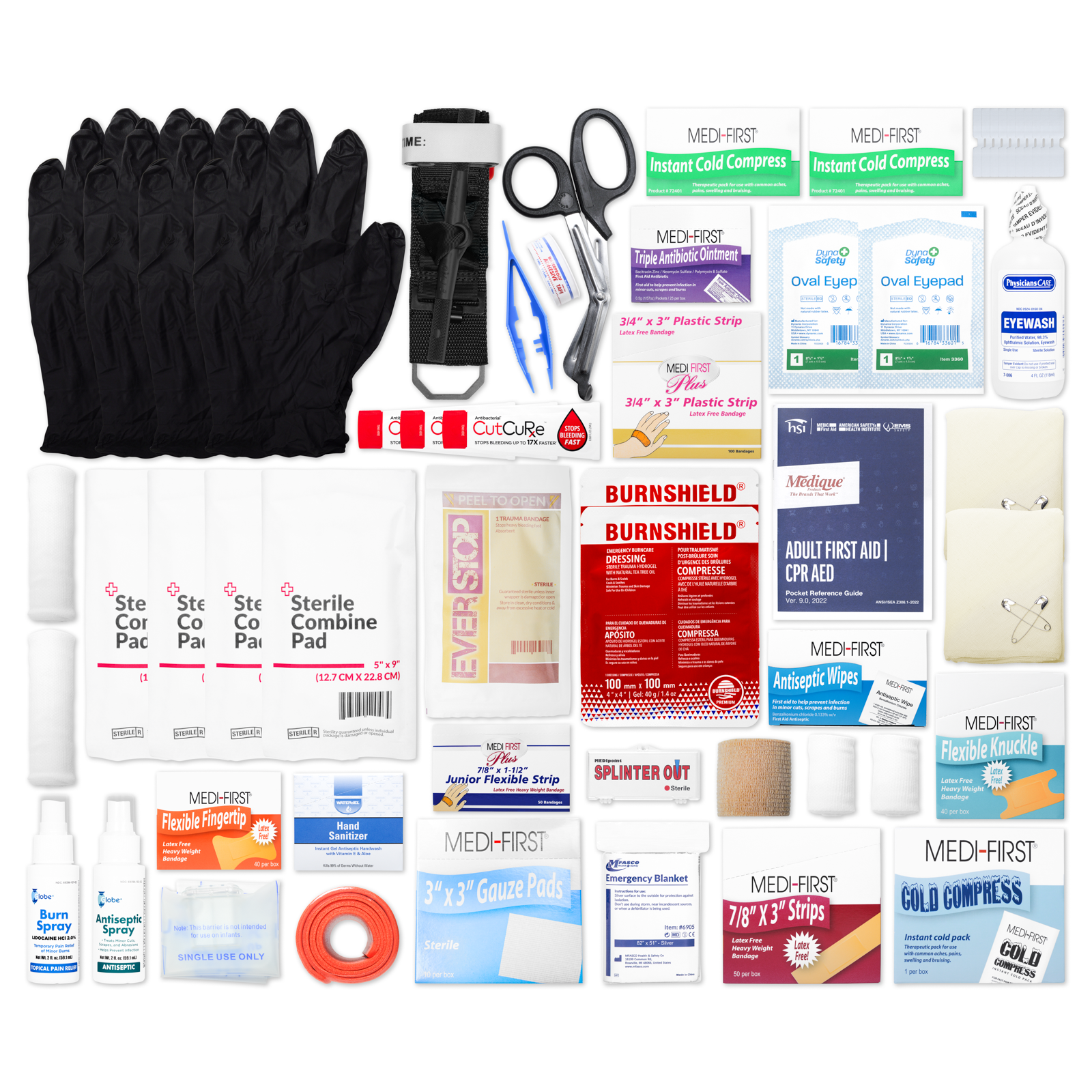 Workplace First Aid Kit Refill Pack for Medium 3 Shelf Kit No Medications