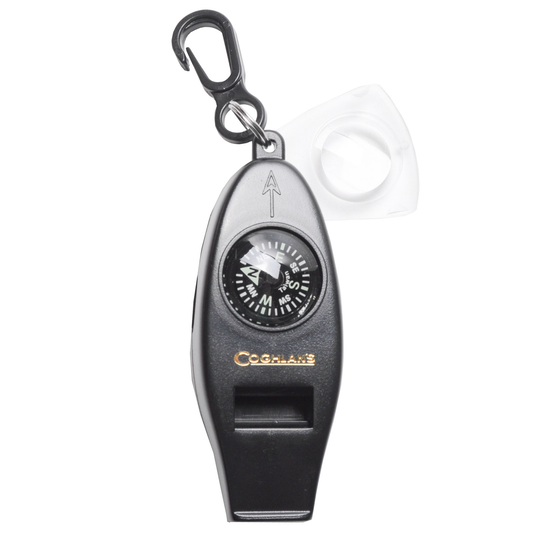 Four Function Whistle With Thermometer, Magnifier & Compass