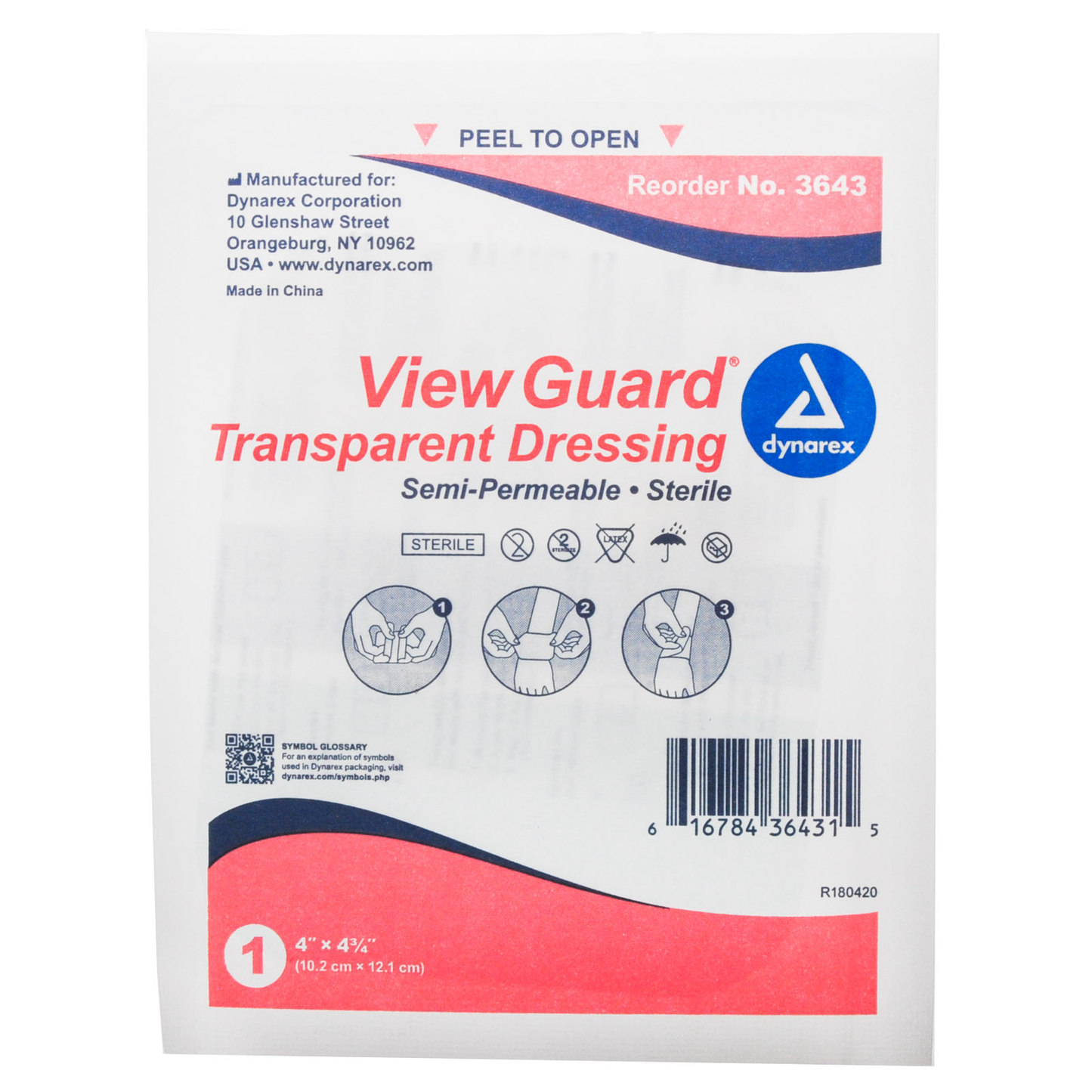 Transparent Dressing 4x4 Sterile Each