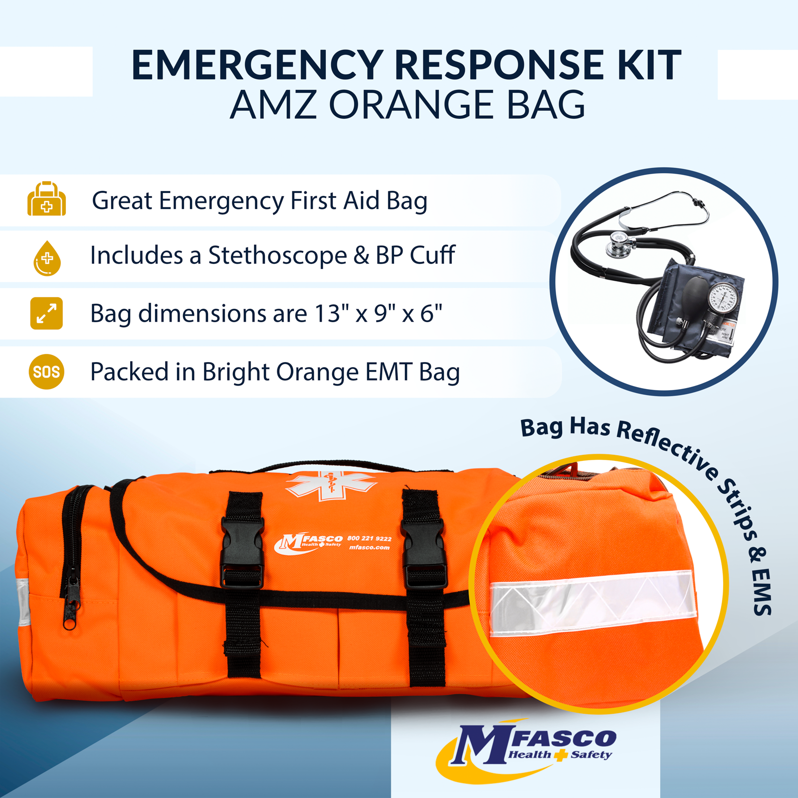 Emergency Response Kit Amz Orange Bag