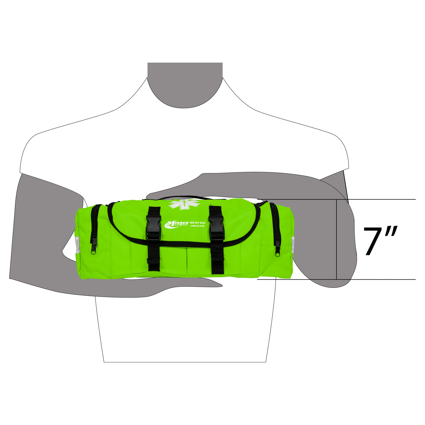 Emergency First Aid Kit Bag AMZ Fill Bright Green