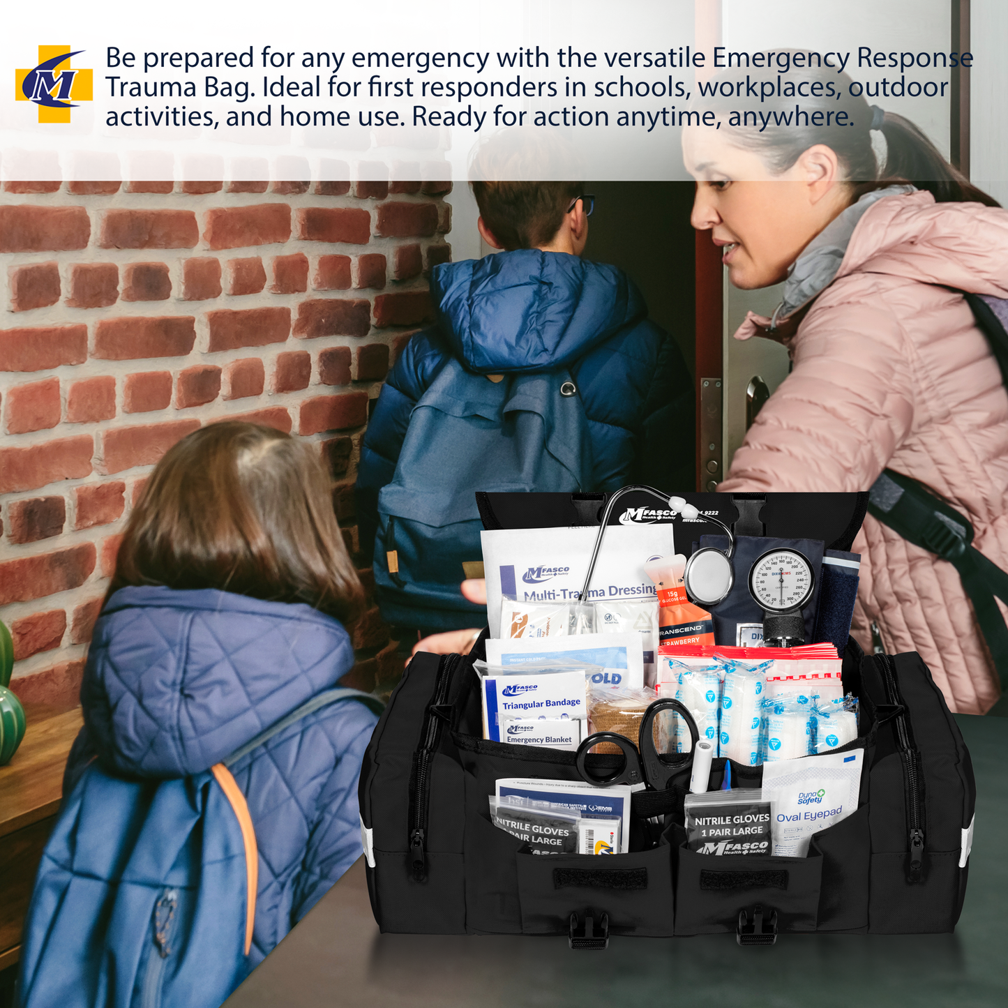 Emergency Response First Aid Kit Black Bag