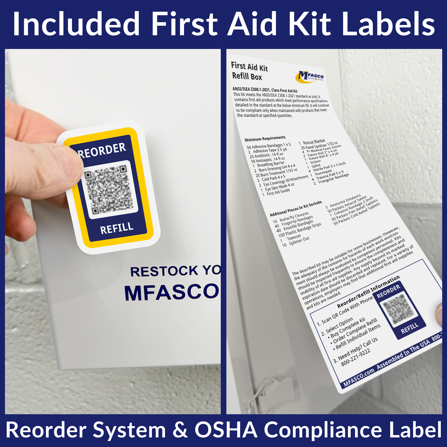 OSHA Class A Basics Aid Kit Refill Only 74 Piece