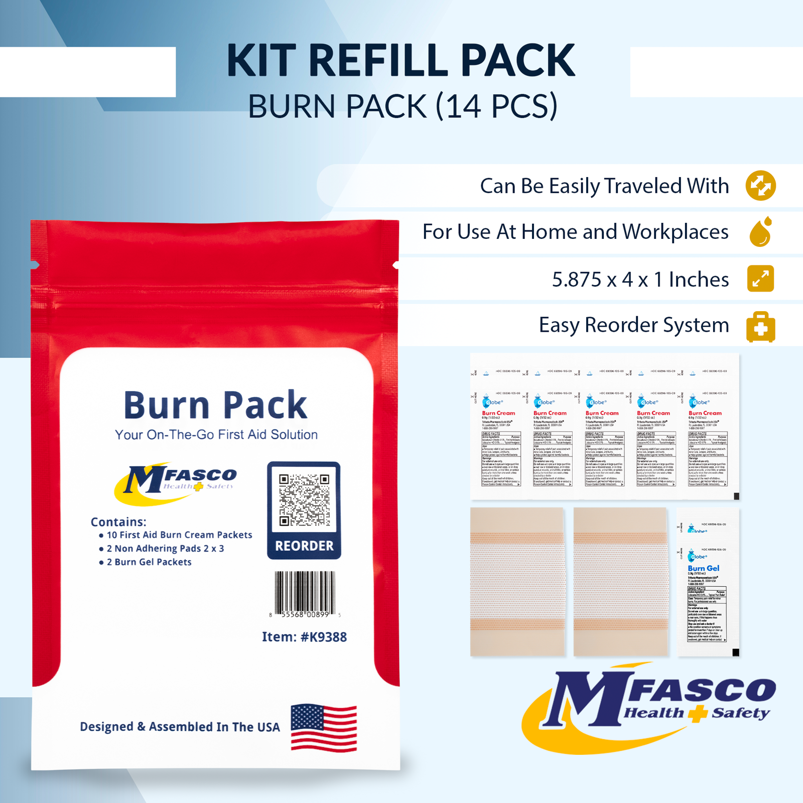 First Aid Kit Refill Pack Burn Pack