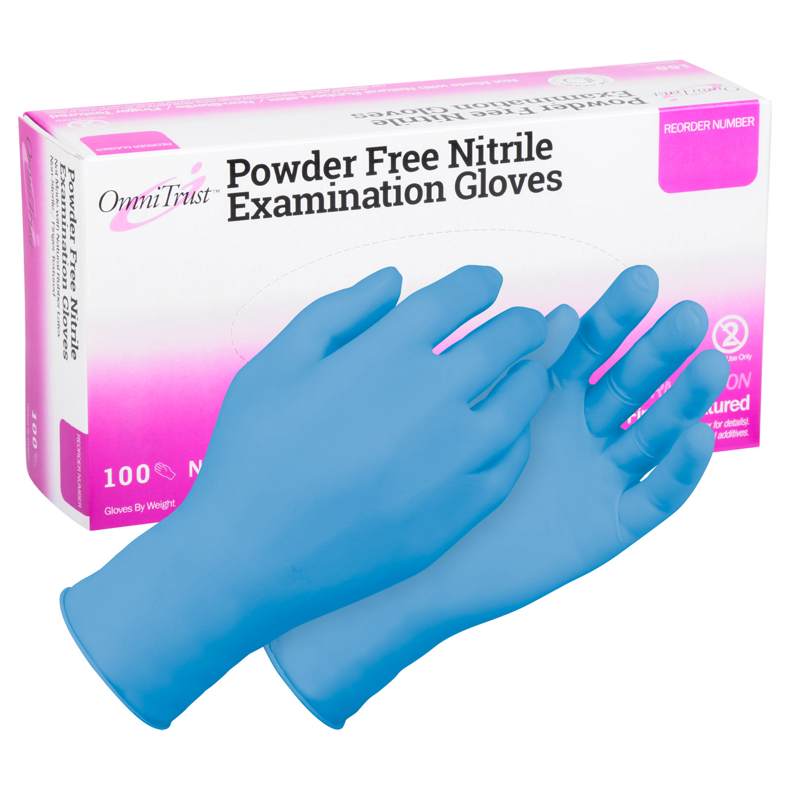 Nitrile Medical Examination Gloves Omni Trust Brand 100/box