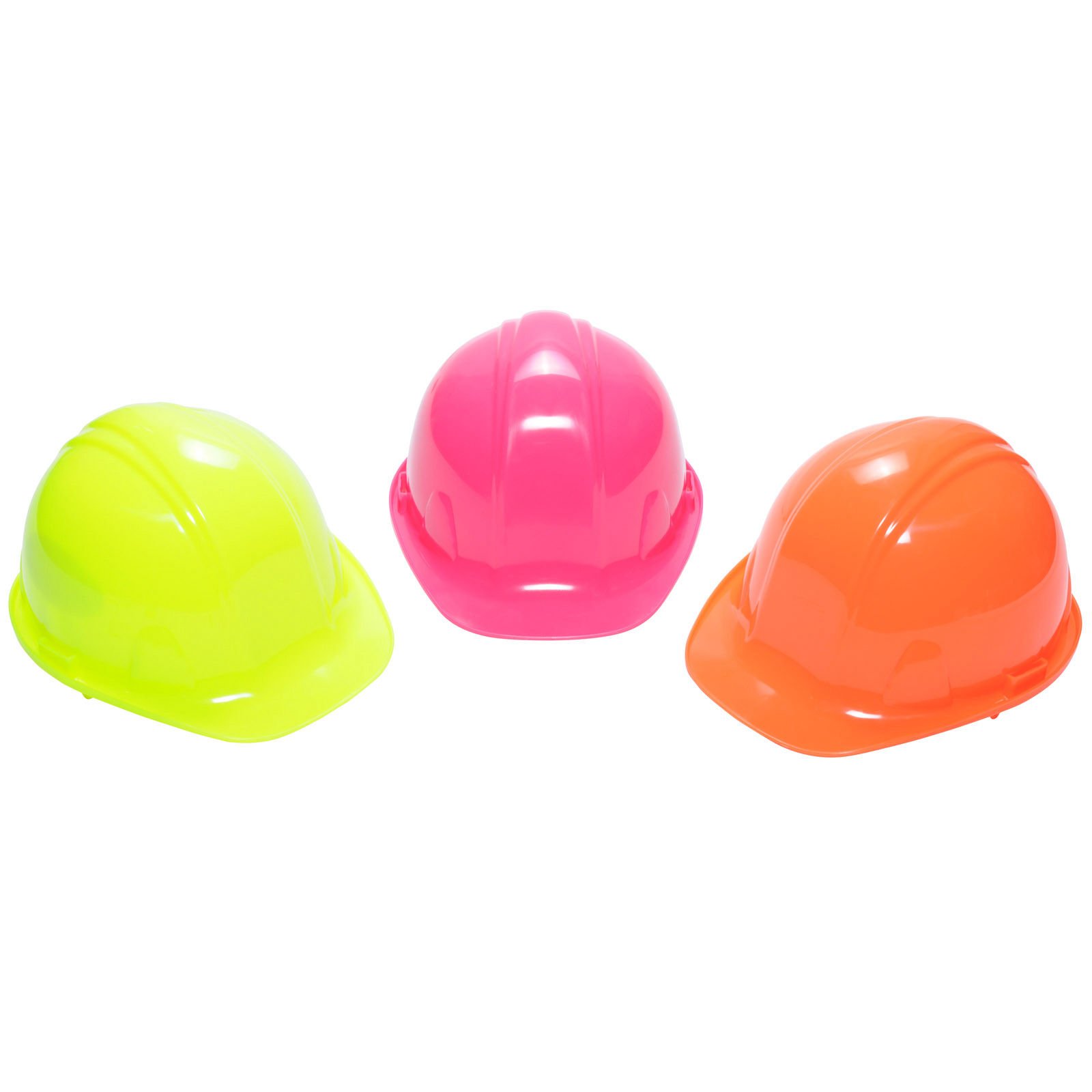 Safety Hard Hat With Ratchet Headgear Adjustment High Visibility