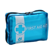 First Aid Bag Empty Transparent Blue MFASCO