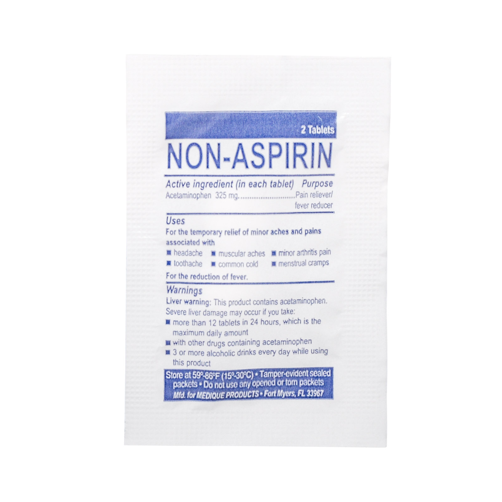 Medifirst Non Aspirin Tablet Packets | MFASCO Health &amp; Safety