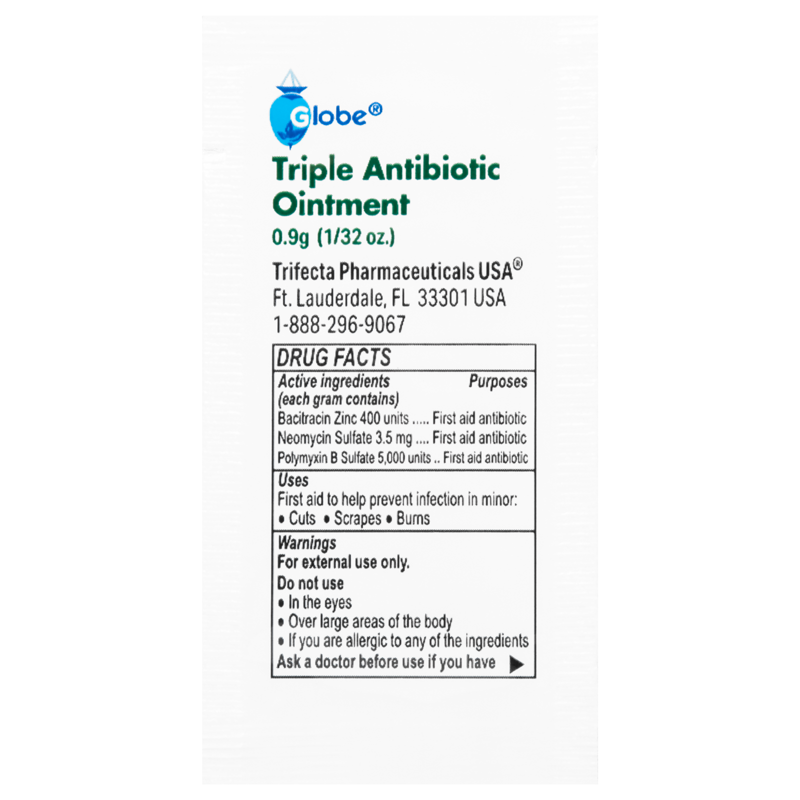 Globe Triple Antibiotic Ointment (144/Bx)