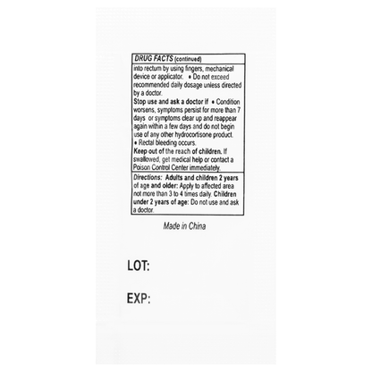 Hydrocortisone Cream Packet