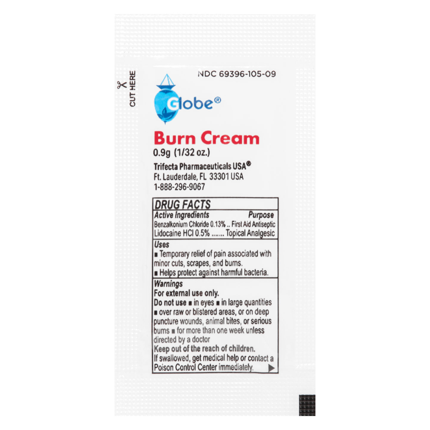 First Aid Burn Cream Packets Globe (144/Bx)