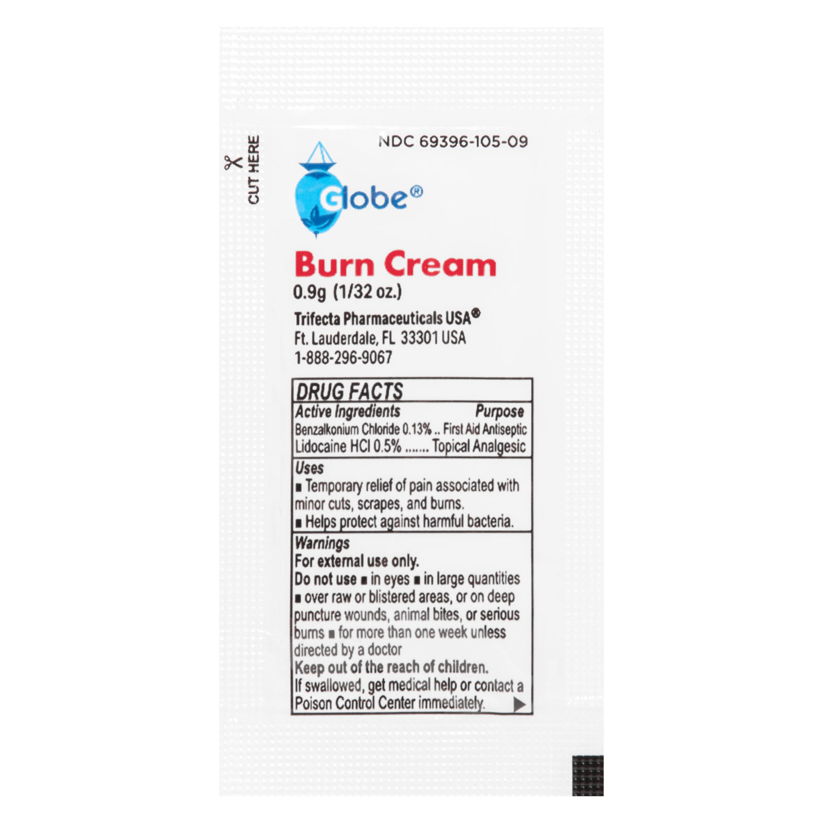 First Aid Burn Cream Packets Globe (144/Bx)