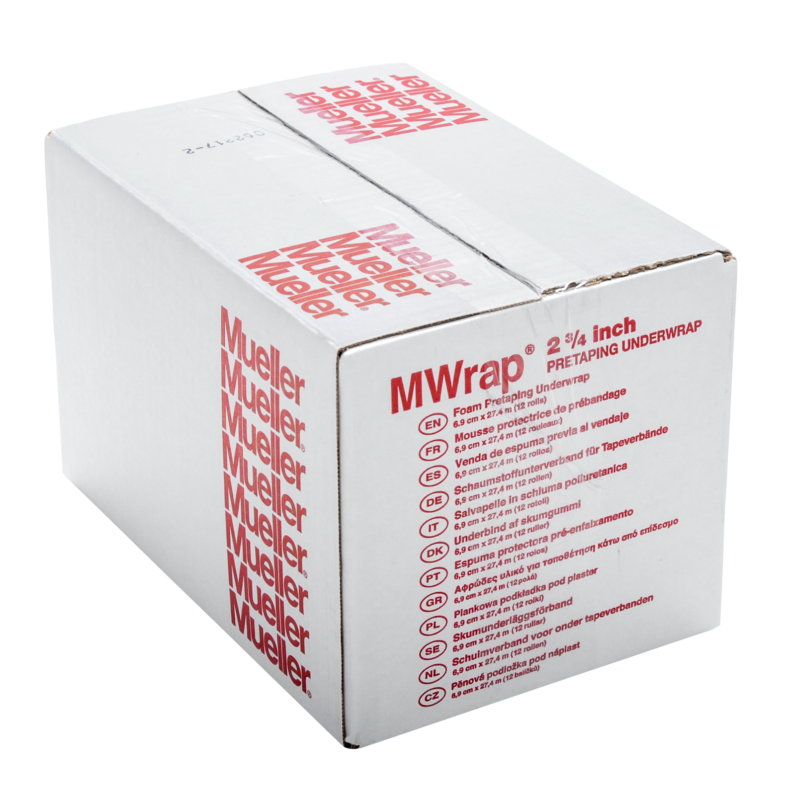 Mueller M Wrap Foam Prewrap Athletic Tape Natural Color 2 3/4'' 12/bx