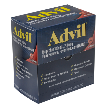 Advil Ibuprofen Pain Relief Tablets 100/box