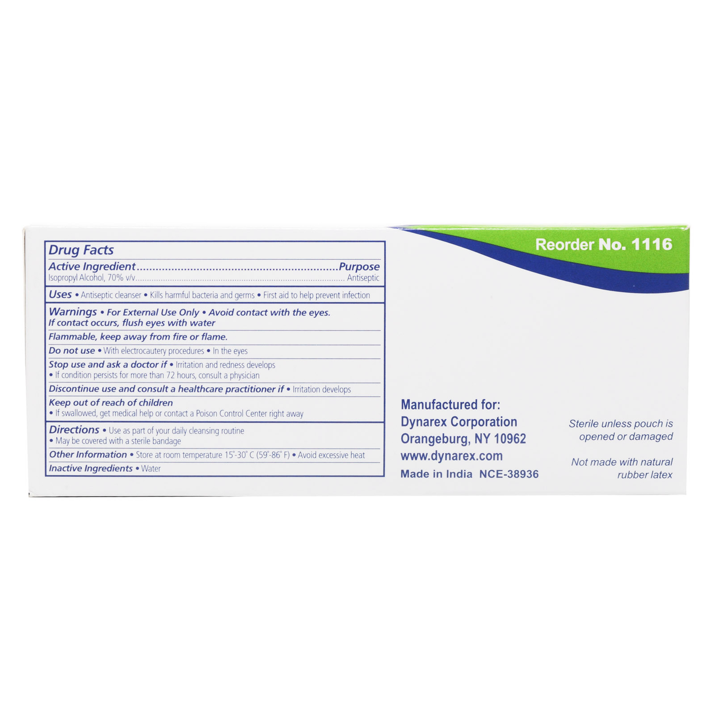 Alcohol Wipes Prep Pads Large 100/box