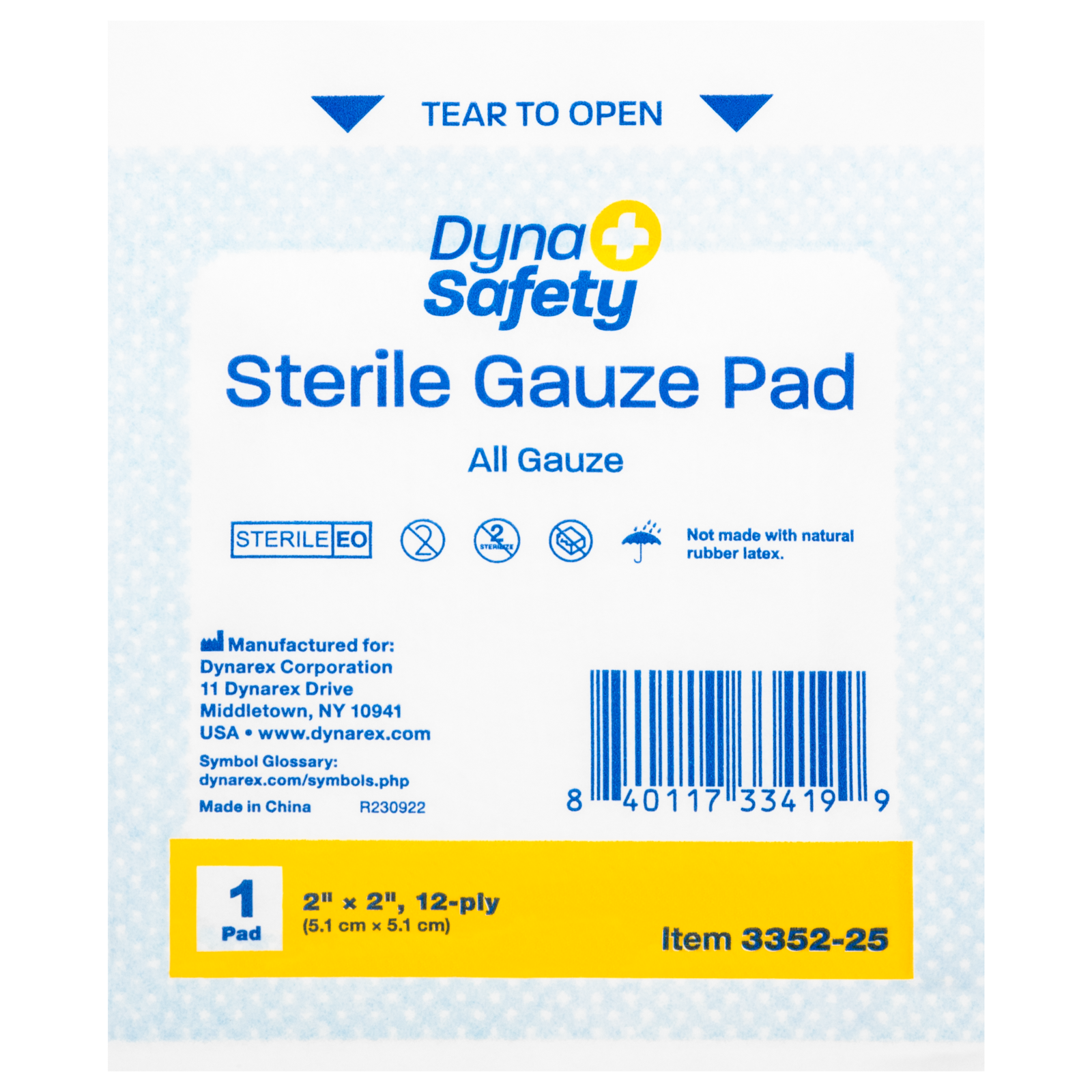 Gauze Pad 2x2 Dynasafety (25/Bx)