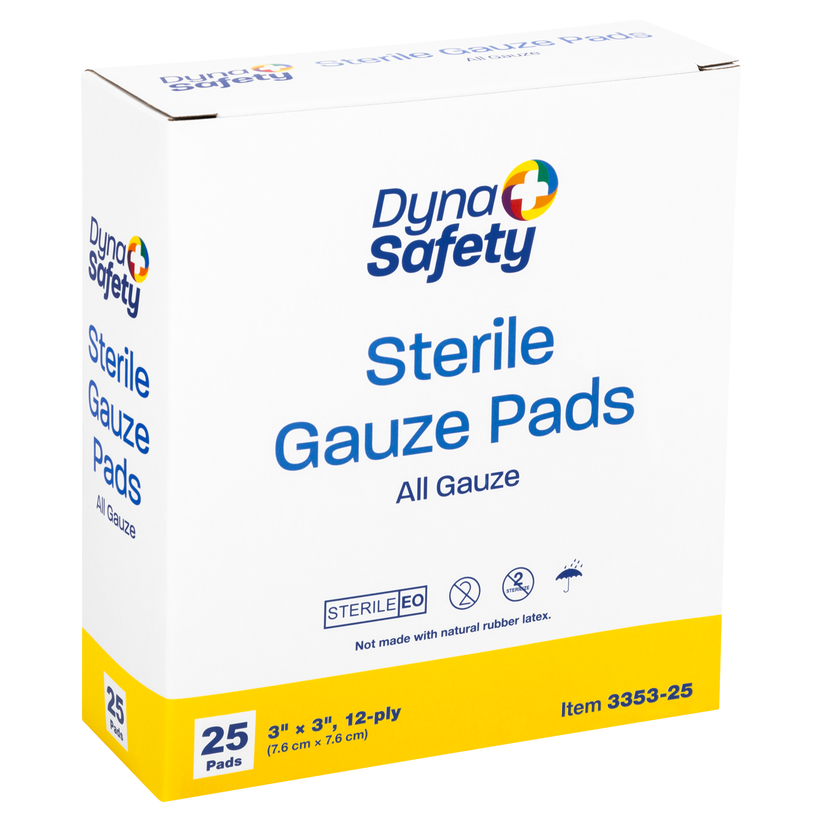Gauze Pads 3x3 Dynasafety (25/Bx)