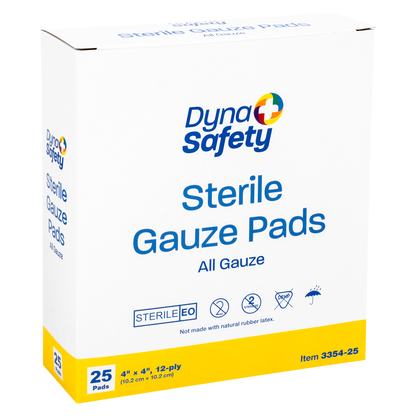 Gauze Pads 4x4 Dynasafety (25/Bx)