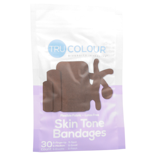 Skin Tone Bandages Assortment Dark Brown (30/Pk)