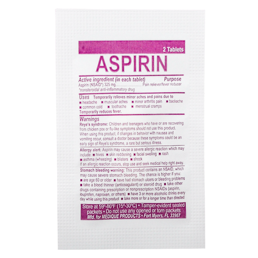 Aspirin Tablet Packet Each