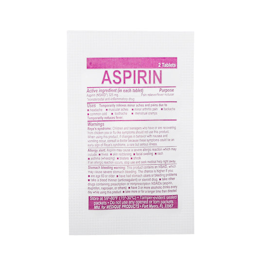 Aspirin Tablet Packet Each