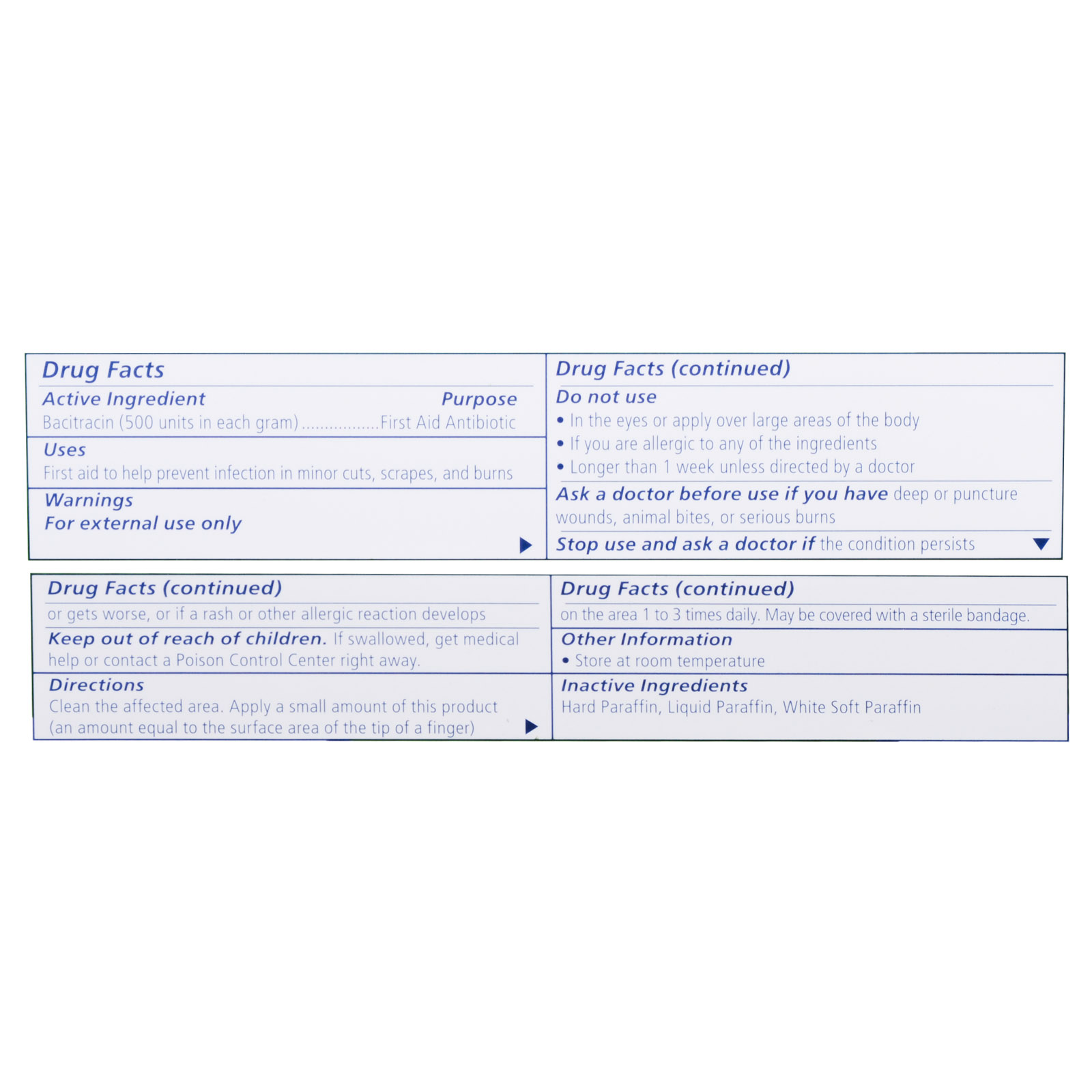 Bacitracin First Aid Antibiotic Ointment 1 Oz Tube