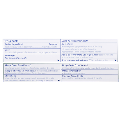 Bacitracin First Aid Antibiotic Ointment 1 Oz Tube