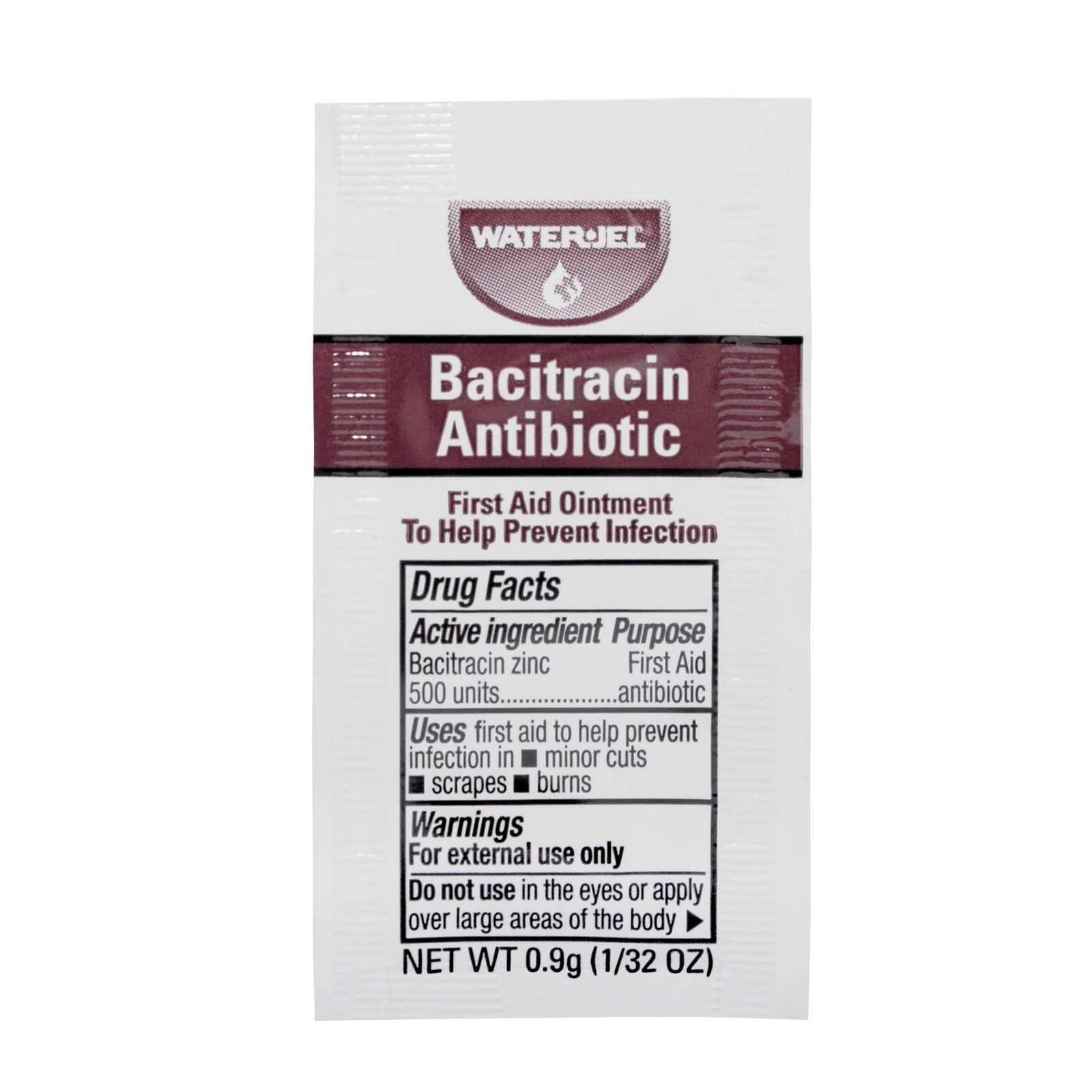 Waterjel Bacitracin Zinc Antibiotic Ointment 144 Pkts/box