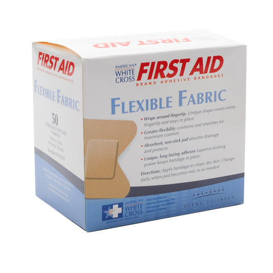 Bandages Fabric Fingertip Large White Cross Brand 50/box