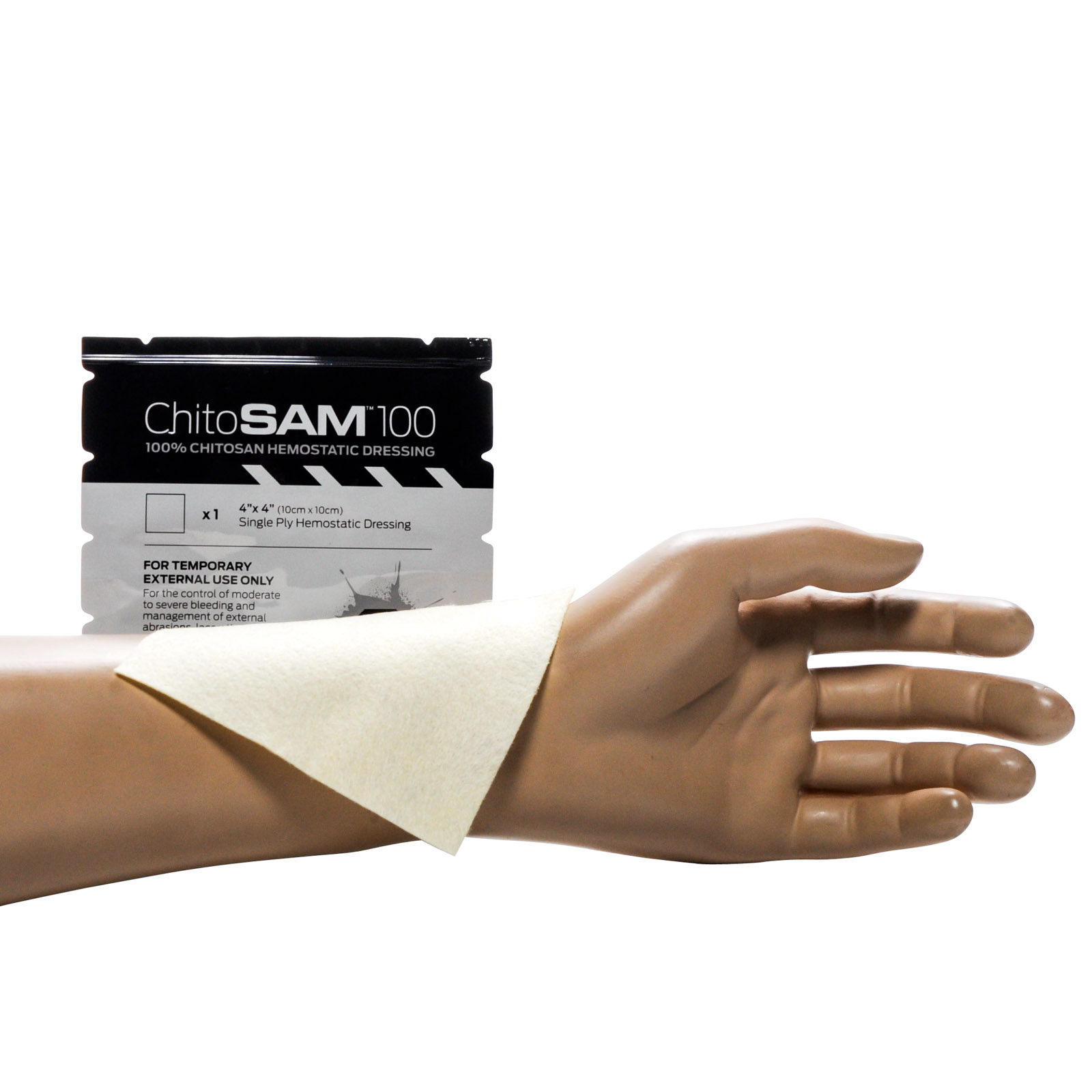 ChitoSam 100 Blood Clotting Dressing 4x4 Each