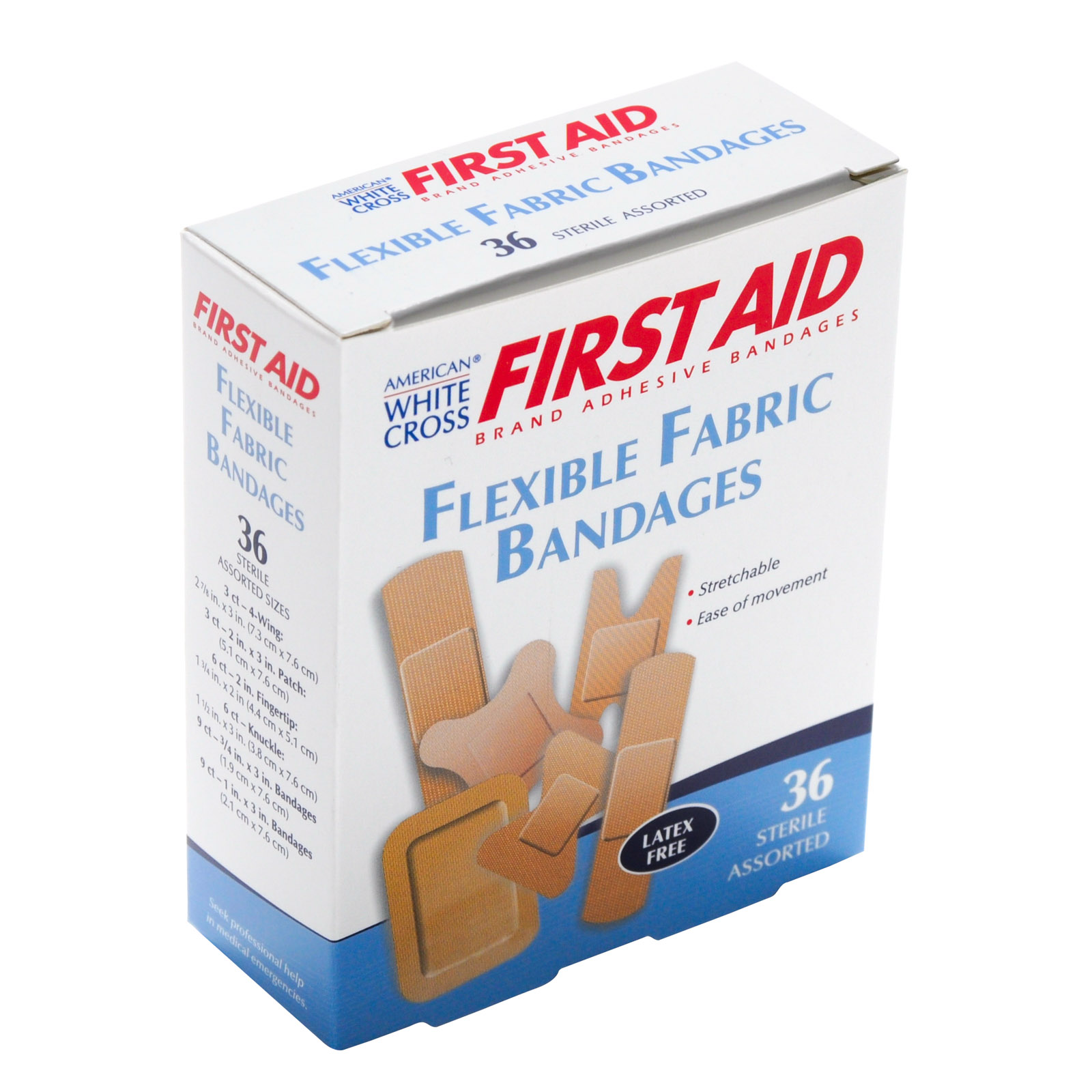 Fabric Assorted Adhesive Bandages (36/Bx)