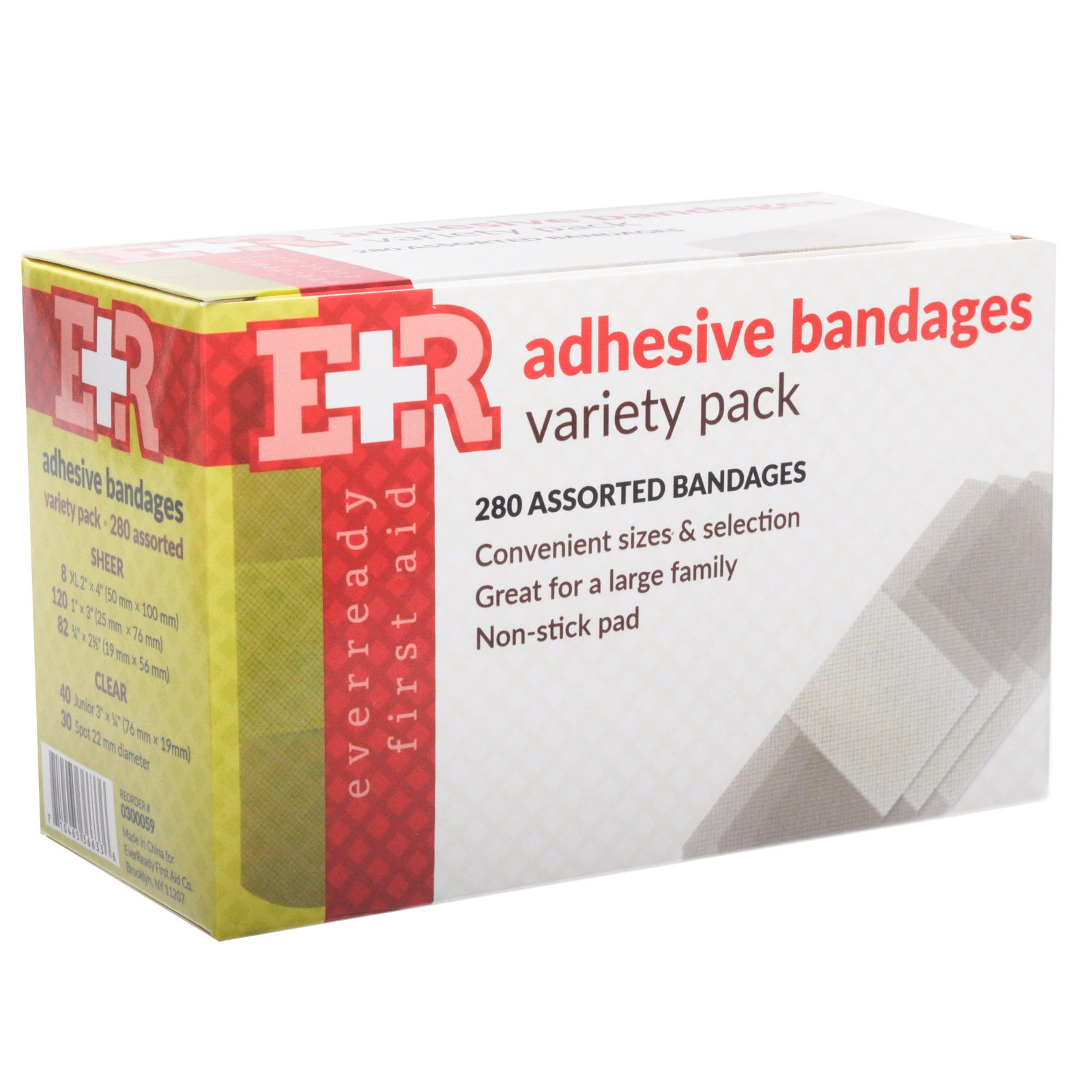 Adhesive Bandage Variety Pack (280/Bx)