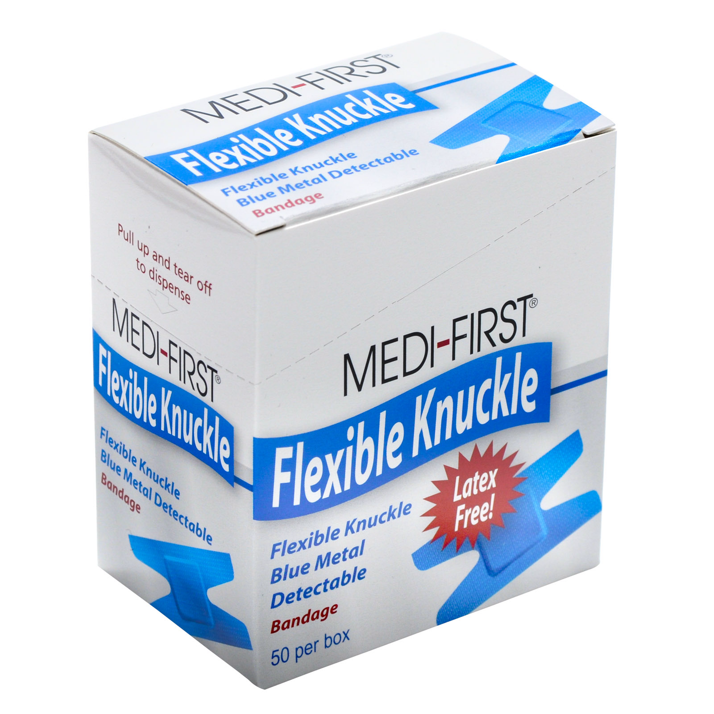 Medique Blue Metal Detectable Woven Knuckle Bandages 50/box
