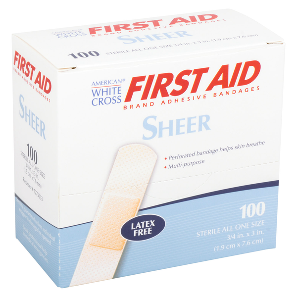 Value Sheer Plastic Bandages 3/4 X 3 | MFASCO Health & Safety