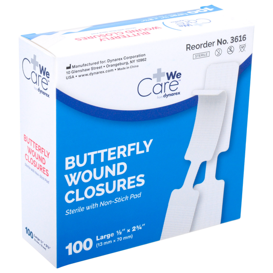 Economy Value Butterfly Closure Strips 100/box