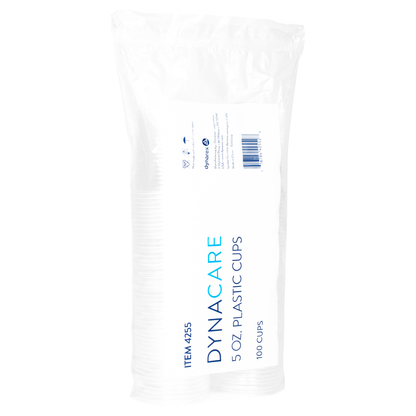 Ribbed White Plastic Disposable Patient Cups 100/pkg 5 Oz