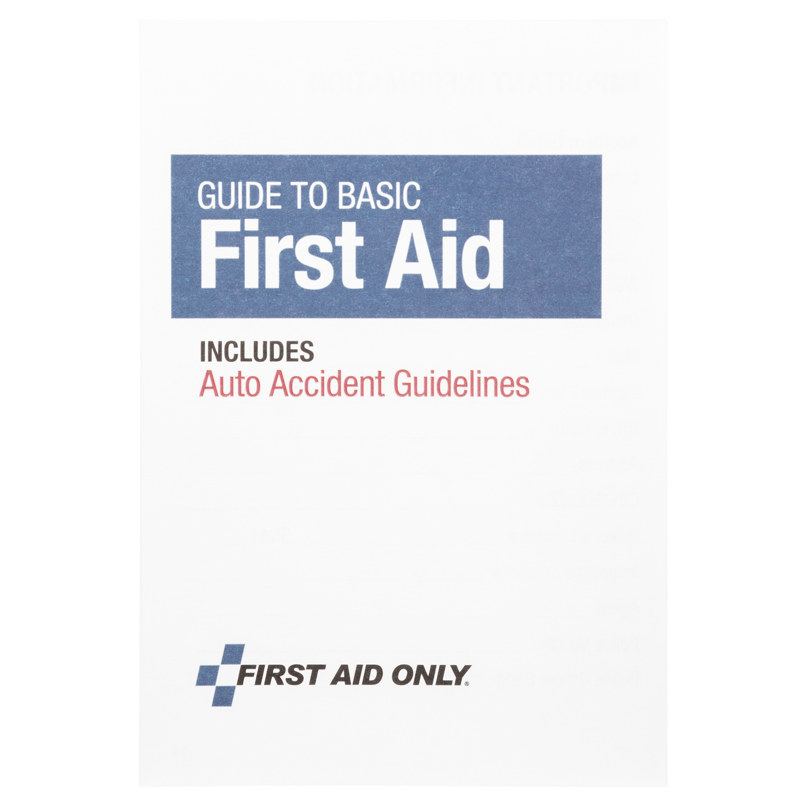 First Aid Guide Basic 2 3/4" x 4" Each