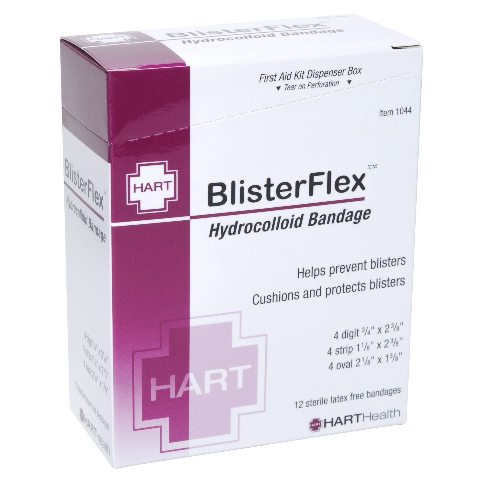BlisterFlex Hydrocolloid Bandages Assorted (12/Bx)